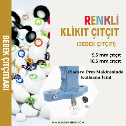 10,5 mm Renkli Klikıt Bebek Çıtçıtları - 1