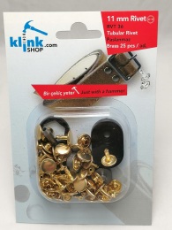 11 mm Rivet- TROK - GOLD ( ÜÇ ADET AL, DAHA AZ ÖDE) - 1