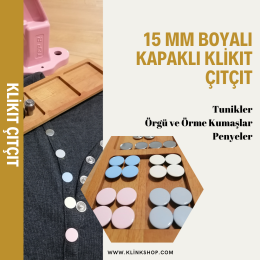 15 mm Boyalı Kapaklı Klikıt Çıtçıtlar - 1