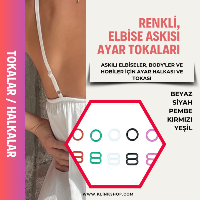 Askı Ayar Tokası Seti - Renkli - 1