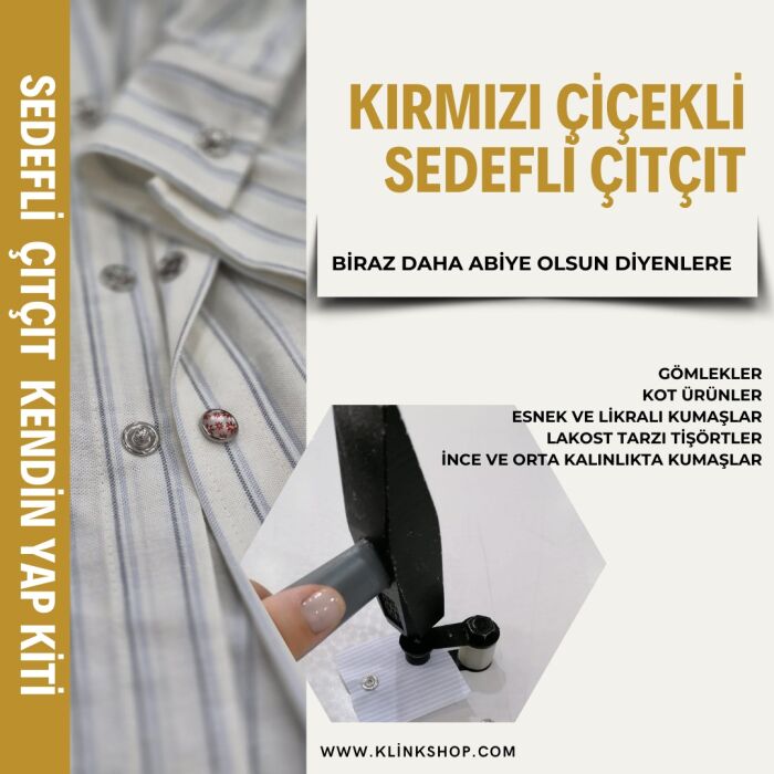 Çiçek Desenli Sedefli Çıtçıtlar - 2