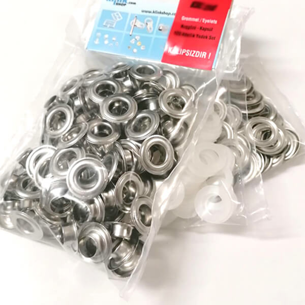  25 Sets Grommets Kit Metal Eyelets with Washers