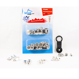 Heavy-Duty Ring Spring Coat Fastener Easy Application Kit – 15 mm - 6