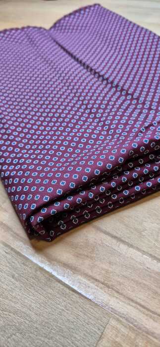 İthal Çok Kaliteli Poplin Kumaş - Bordo kareli - 145x220 cm - 2