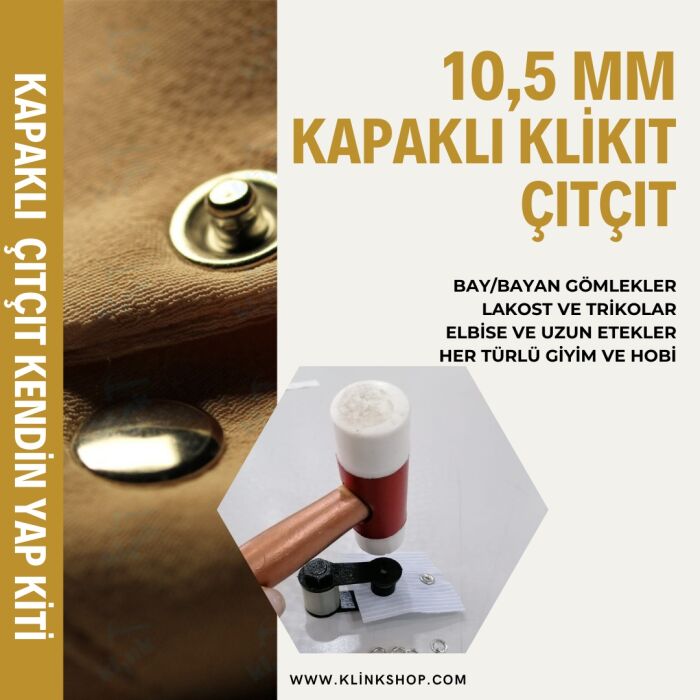 10,5 mm Kapaklı (Klikıt) Çıtçıt - 1