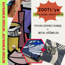 Kumaş+ Metal Blazer Ceket Düğmeleri - 1