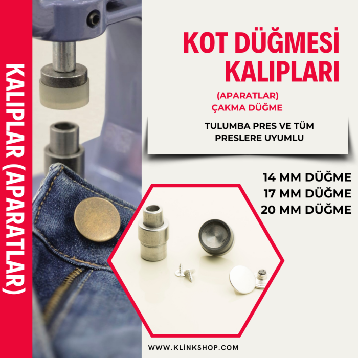 Kot Düğmesi Tulumba Pres APARATLARI - 1