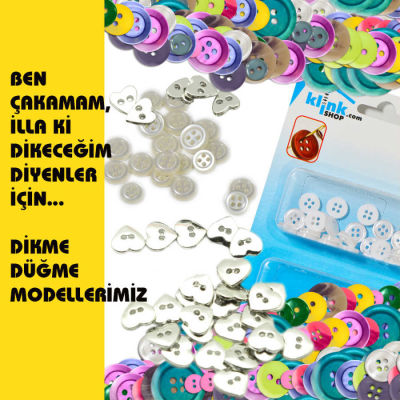 Polyester Gömlek Düğme Seti - 2